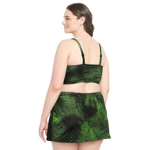 Lane Bryant NWOT Plunge Underwire Swim Bikini Top Im Breezy Palms- 40DD - Picture 2 of 4